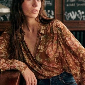 Sezane Chemise Tianna top - size 4